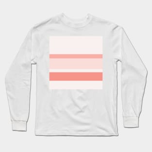 An admirable jumble of Isabelline, Light Pink, Melon and Vivid Tangerine stripes. Long Sleeve T-Shirt